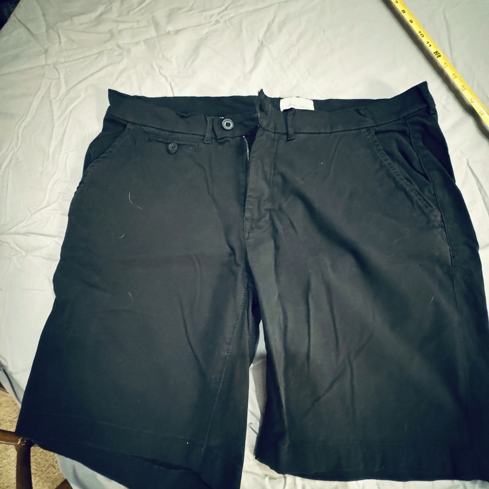 Black Casual Friday brand flat front 100% cotton shorts
